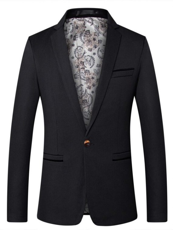 British’s Style Blazers Slim Fit Suit Jacket
