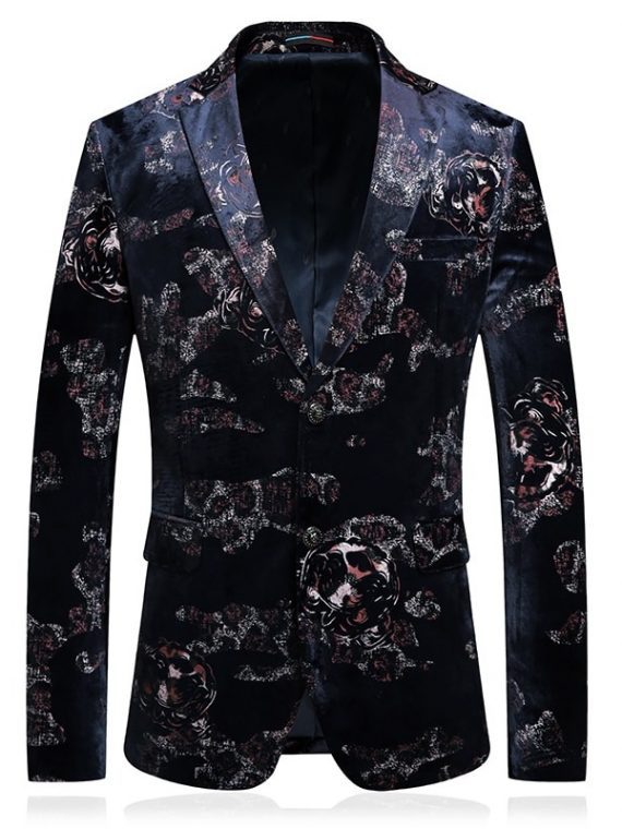 Hombre Blazer Flower Printed Suit - LatestBlazer.com