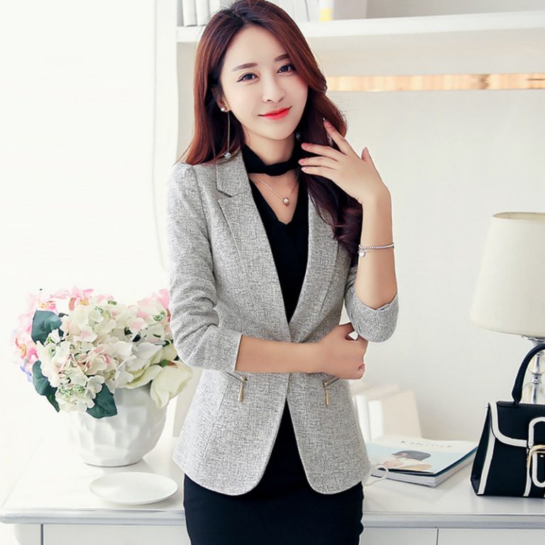 Women Jacket Blazer Slim Long Sleeve Suit - LatestBlazer.com