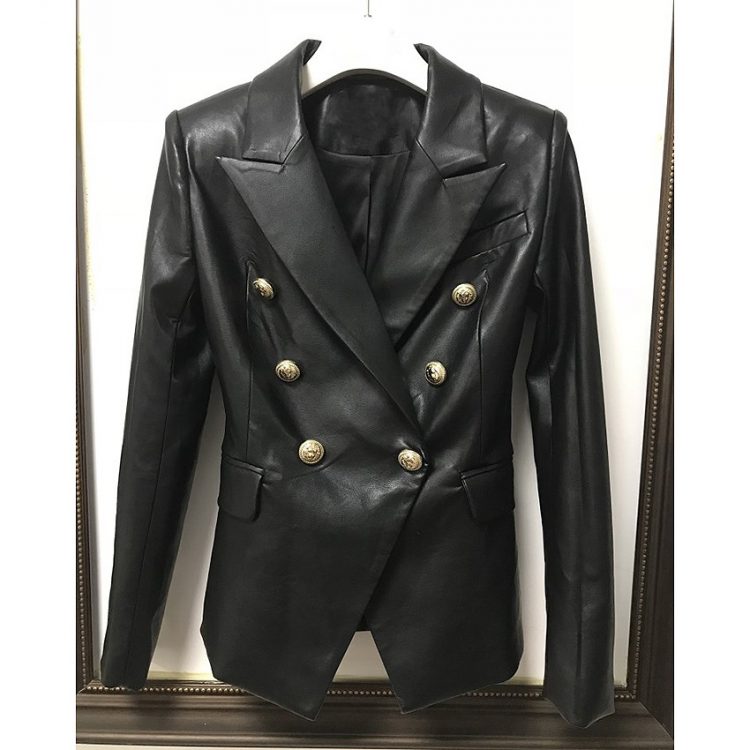Women Leather Jacket Blazer