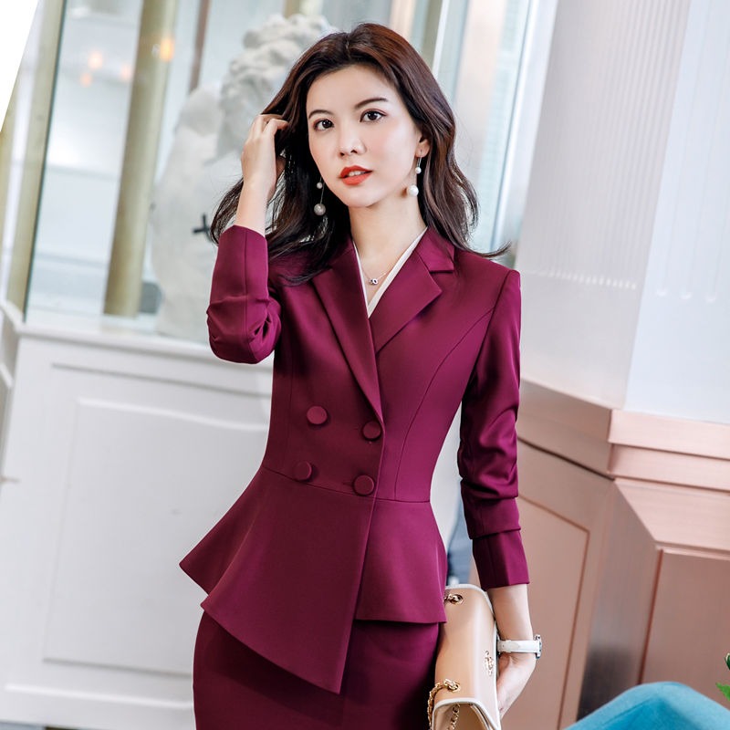 Women Red Blazer Lady Work Suit - LatestBlazer.com