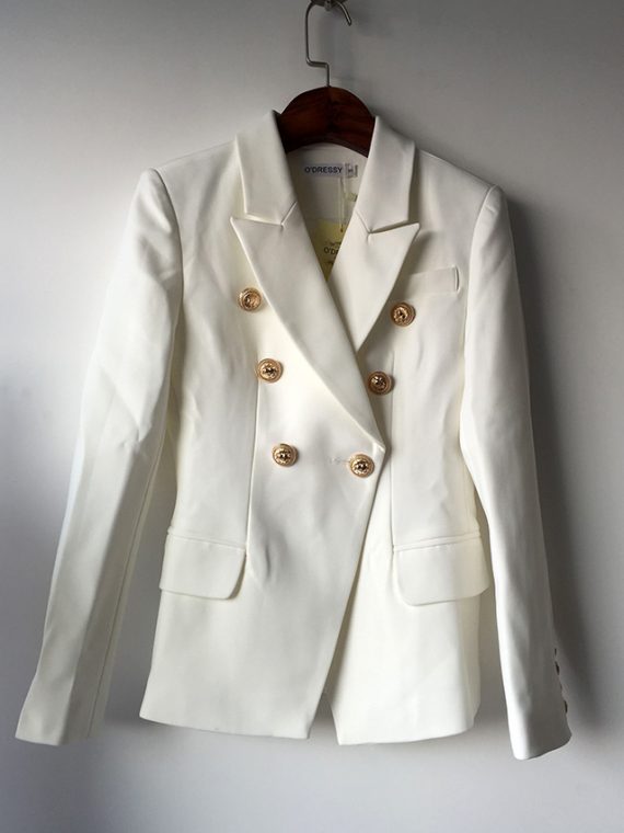 Women’s Gold Buttons Double Breasted Blazer