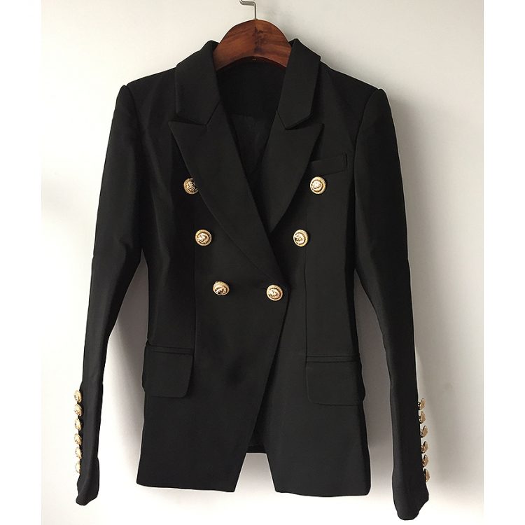 Women’s Gold Buttons Double Breasted Blazer